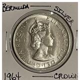 Silver 1964 Bermuda Crown