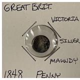 1848 Silver Maundy Penny Gr.Brit.