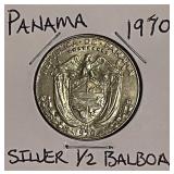 Silver 1970 Panama 1/2 Balboa