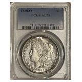 Cert. AU58 1880O Silver Morgan Dollar