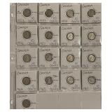 Silver Set QEII Canada (17) Dimes