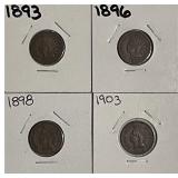 4 Indian Cents
