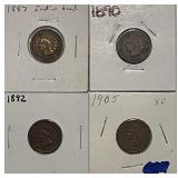 4 Indian Cents