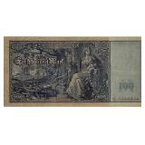 1910 Germany 100 Mark Banknote