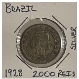 Silver 1928 Brasil 2000 Reis