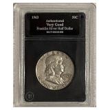 Cert. Auth. Silver VG Frank. 50c 1963