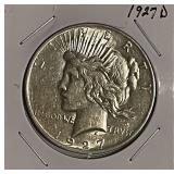 1927D Silver PEACE Dollar