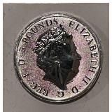 2 Troy Oz. Silver 2001 Gr.Brit. 5P