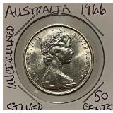 Silver 1966 Australia 50 Cents