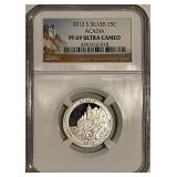 Cert. PR69 Ultra Cameo 2012 Acadia 25c