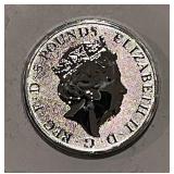 2 Troy Oz. Silver 2001 Gr.Brit. 5P