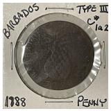 1788 Barbados Penny Type III