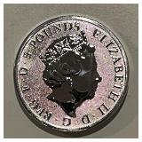 2 Troy Oz. Silver 2001 Gr.Brit. 5P