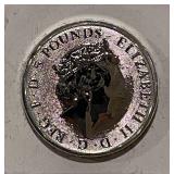 2 Troy Oz. Silver 2001 Gr.Brit. 5P