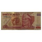 2000 Mexico 100 Pesos Banknote