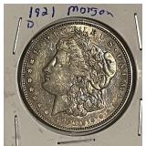 1921D Silver Morgan Dollar