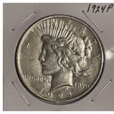 1924 Silver PEACE Dollar