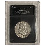 Cert. Auth. Silver VG Frank. 50c 1962