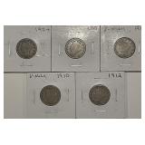 (5) US V-Nickels