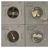 4 PROOF Quarters