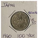 Silver Japan 1960 100 Yen