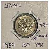 Silver Japan 1959 100 Yen