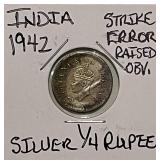 ERROR Coin India Raised Obverse Section