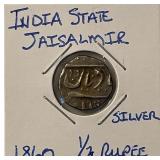 Silver India State Jaisalmir 1/4 Rupee