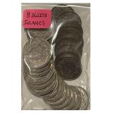 8 Swiss Francs