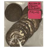 (9) Austl. 1/2 & Pennys between 1942-43