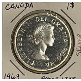Silver 1963 Canada $1 Proof-like