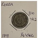1898 Korea 1/4 Yang Yr. 2