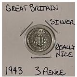 Silver Gr.Brit. 1943 3 Pence