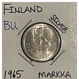Silver 1965 Finland Markka
