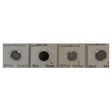 (4) 19th Cent. Switzerland Coins