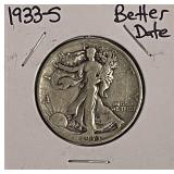 1933S Silver W.L. Half Dollar