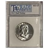 Cert. MS65 1965 Franklin 50c