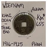 1916-1925 Vietnam Phan KM# 655
