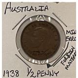 ERROR Coin Australia Foreign Material