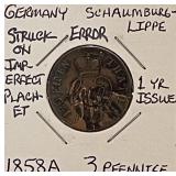ERROR Coin Germany Imperfect Planchet