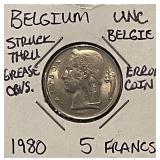 ERROR Coin Belgium Grease Strike