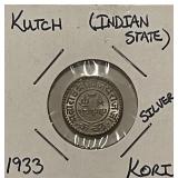 Silver India State Kutch 1933 Kori
