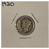 1920 Silver Mercury Dime