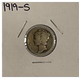 1919S Silver Mercury Dime