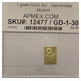 1 Gram GOLD Valcambi Art Bar