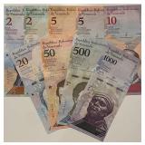 9 Venezuela Banknotes