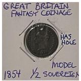 Rare Model 1/2 Sovereign Fantasy Coinage