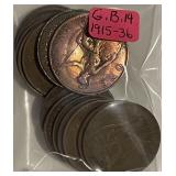 (14) Gr.Brit. 1915-1936 Pennys