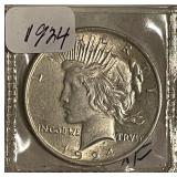 1924 Silver PEACE Dollar
