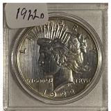 1922D Silver PEACE Dollar